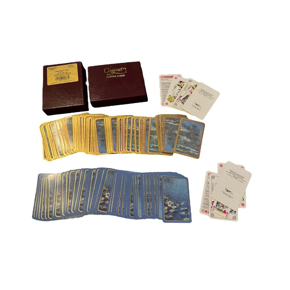 Caspari Claude Monet‎ Water Lilies Double Deck Playing Cards 1995 Art Institute